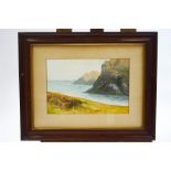 Reginald Daniel Sherrin Coastal scene Landscape Watercolour and bodycolour A pair,