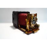 An early 20th century Sanderson plate camera with Bausch & Lomb lens