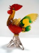 A Murano glass cockerel,