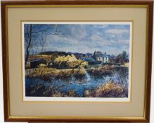 McIntosh Patrick Landscape with farm in distance Coloured print Signed lower right and numbered