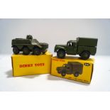A Dinky 676, armoured personnel carrier, boxed and a 641 Army 1-Ton Cargo Truck,