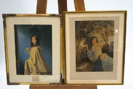Two Baxter prints, The Bridesmaid and the Lovers Letterbox,