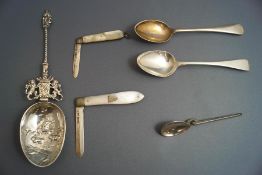 A late Victorian silver spoon, Chester import marks for Berthold Muller, 1901, 18.
