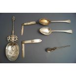 A late Victorian silver spoon, Chester import marks for Berthold Muller, 1901, 18.