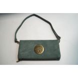A Mulberry handbag in pale blue leather with detachable shoulder strap