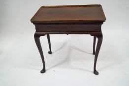 An early George III style mahogany tray top table,