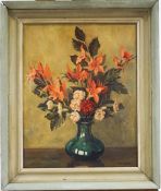Gladys Denman Flowers in a vase Oil on board signed lower right 48cm x 39cm