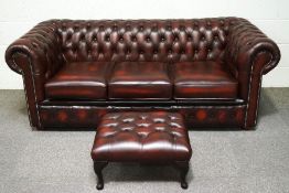 A modern Chesterfield leather sofa,