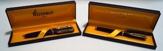 A Waterman "Ideal" black fountain pen with 18K, 750 nib,