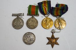 Two WWI Victory medals, one named to 2023 CPL G Brooks R.