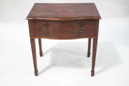 A mahogany two drawer part canteen of cutlery,
