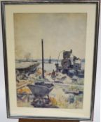 Gregory Robinson Industrial Works Watercolour signed lower right 74cm x 53cm