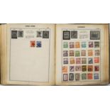 Two old albums containing foreign stamps