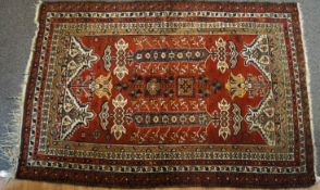 A Middle Eastern rug,