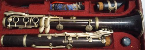A French rosewood clarinet,