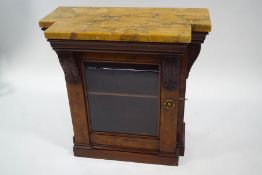 A Victorian mahogany pier cabinet with Sienna marble top,