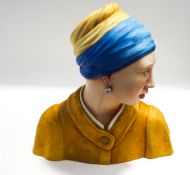A composite bust of Vermeer's 'The Girl with a Pearl Earring', by David Holland and Neil Burford,