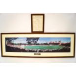 A panoramic limited edition photograph "Maiden Ton" The Ashes Series, Adelaide Oval : 1994-95,