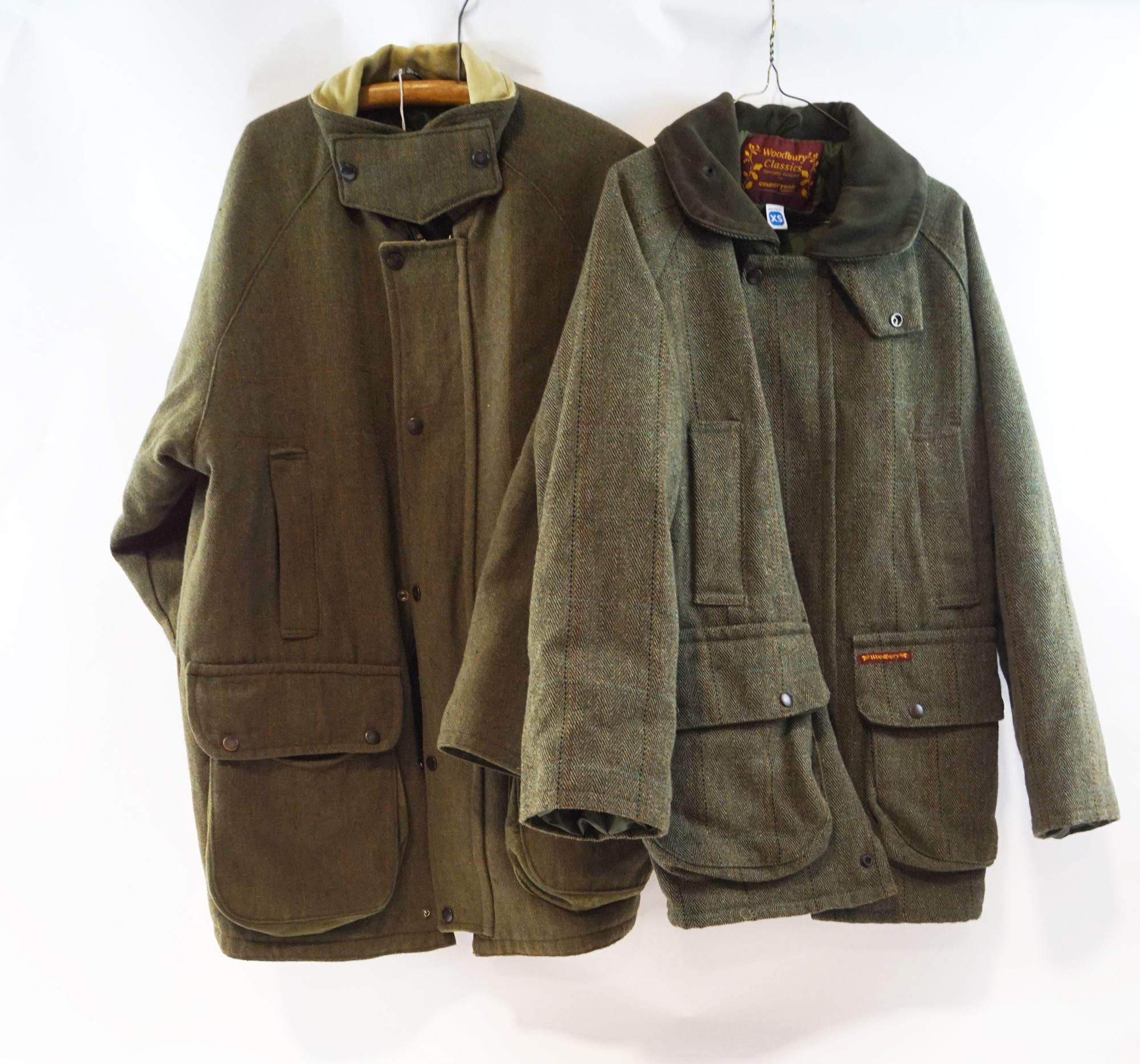 A Ladies 'Woodbury Classics' tweed fishing jacket, size 'XS' and a gentleman's tweed fishing jacket,