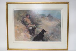 After Frank Southgate R.B.A (1872-1916) Waterfowl shooting Coloured print 33cm x 49.