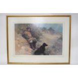 After Frank Southgate R.B.A (1872-1916) Waterfowl shooting Coloured print 33cm x 49.