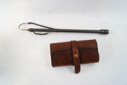 A telescopic Gaff/Priest and leather fly drying wallet