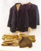 Two black hunting jackets from the Mendip Farmers Hunt, a tweed hunting jacket,