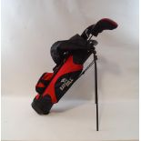 A Bay Hill golf bag with clubs