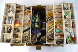 A tackle box of lures,