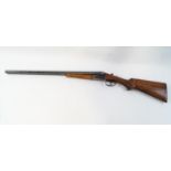 A 12 gauge 'unknown' maker, side x side Spanish Extractor Shotgun,