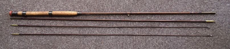 A Mallocks of Perth "Greenheart" Salmon rod with two tips