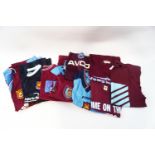 Six West Ham football shirts,