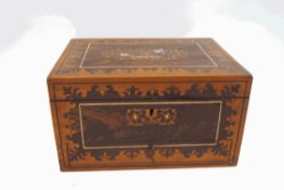 A Victorian inlaid rosewood jewellery box,