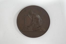 A commemorative bronze medal for medicine, Sir Benjamin Brodie, by W.