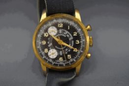 A vintage Exactima gentleman's chronograph watch,