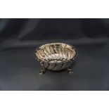 A silver bowl, by Messrs Barnard, London 1903, with fluted decoration and a cut rim,