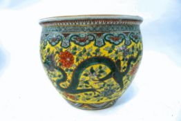 A 20th century Chinese porcelain goldfish bowl,