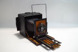 An early 20th century Carl Zeiss plate camera with a Compur shutter