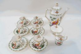 A Royal Crown Derby coffee service after a Chelsea gold anchor pattern,