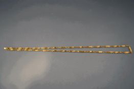 A 9 carat gold chain, of twisted long links, 11.