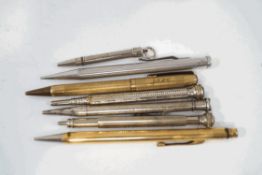 A Yard-O-Led rolled gold propelling pencil, an Eversharp rolled gold propelling pencil,