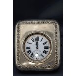 A Goliath pocket watch, Oxford Street, London, in a silver fronted travelling case,