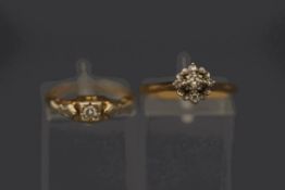 A single stone diamond ring;