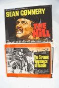 Eight 1950's and 60's film posters, including 'The Hill', starring Sean Connery,