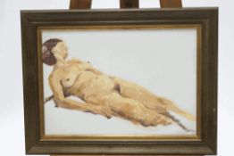 Rose Fay Reclining Nude Oil on canvas Signed lower right 34cm x 49cm and another by the same hand