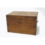 A 19th century camphorwood and brass bound chest,