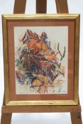 Myra H Pizzey Autumn Leaves Oil pastel Signed lower right and dated 2001 42cm x 32cm