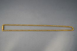 A continental chain, stamped '585', of bead decorated links and clasp, 9.
