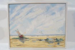 De Groot "Tides Out" Oil on canvas Signed lower left 54cm x 70cm