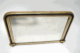 A Victorian gilt framed over-mantel mirror,